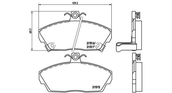 MAGNETI MARELLI Комплект тормозных колодок, дисковый тормоз 363700428020